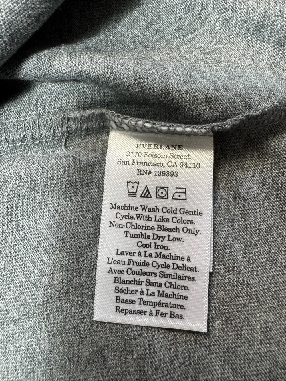 New Everlane The Essential Organic Crew Tee In Heathered Charcoal Size S - Picture 8 of 8